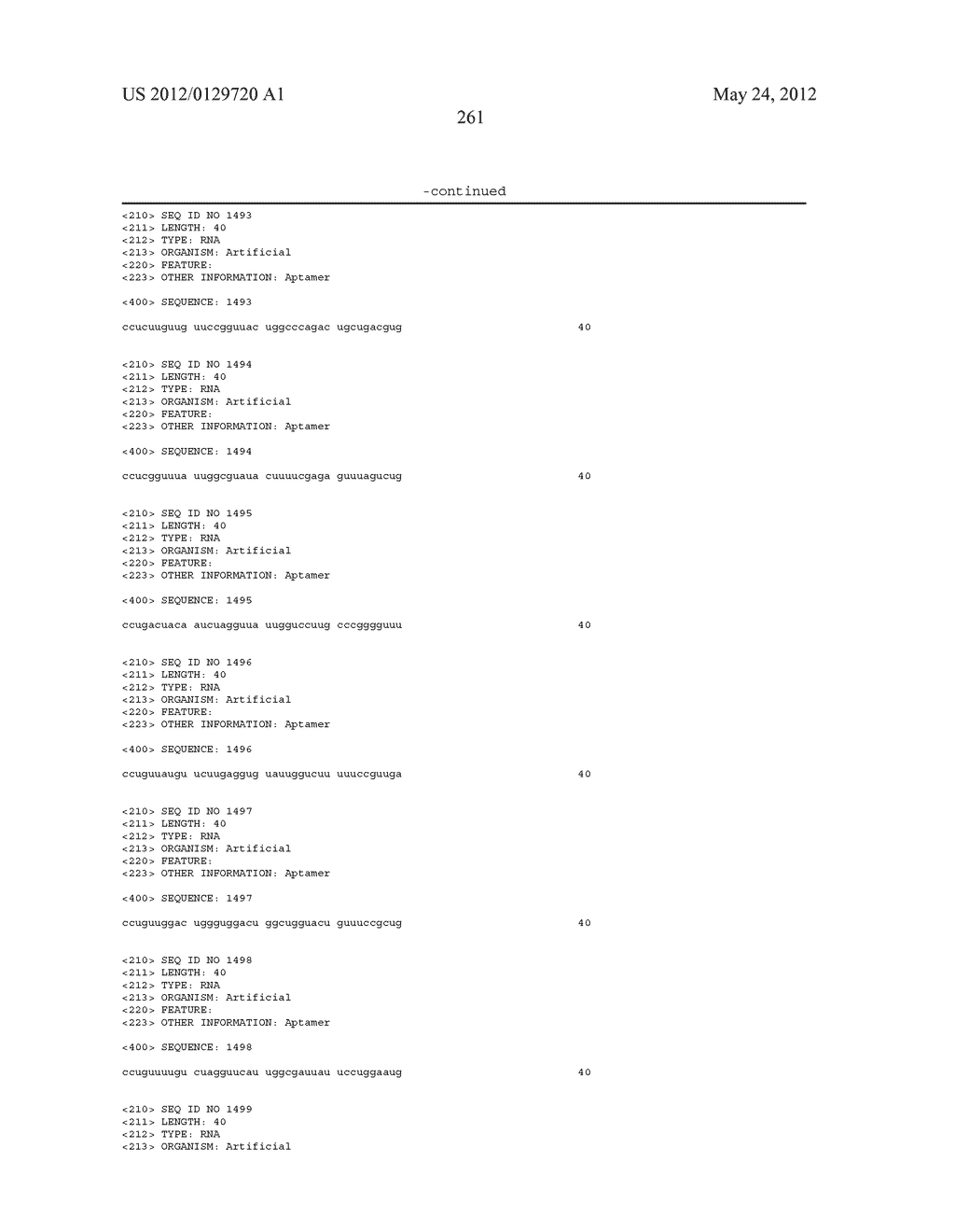 APTAMER THAT RECOGNIZES PEPTIDE - diagram, schematic, and image 269