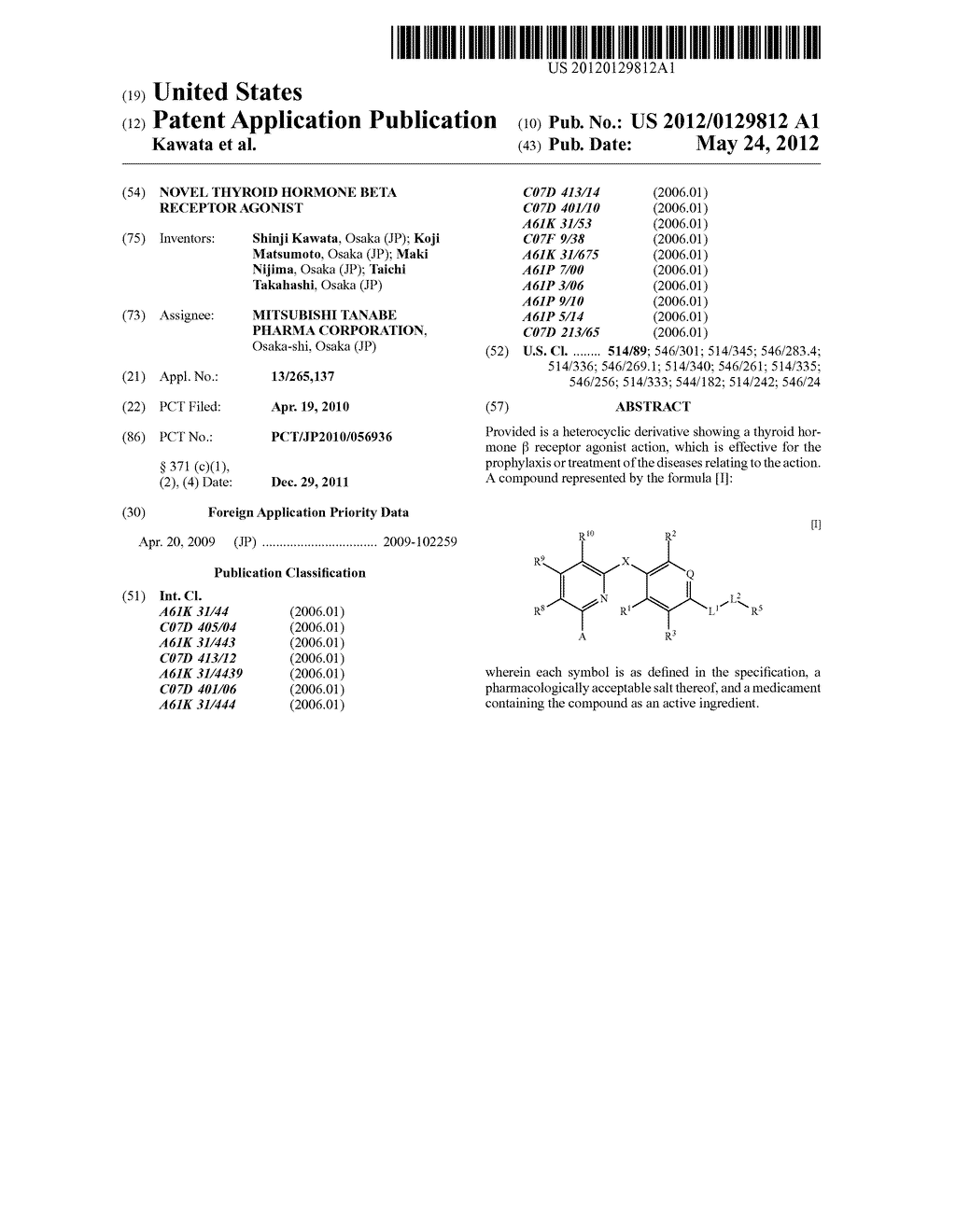 NOVEL THYROID HORMONE BETA RECEPTOR AGONIST - diagram, schematic, and image 01