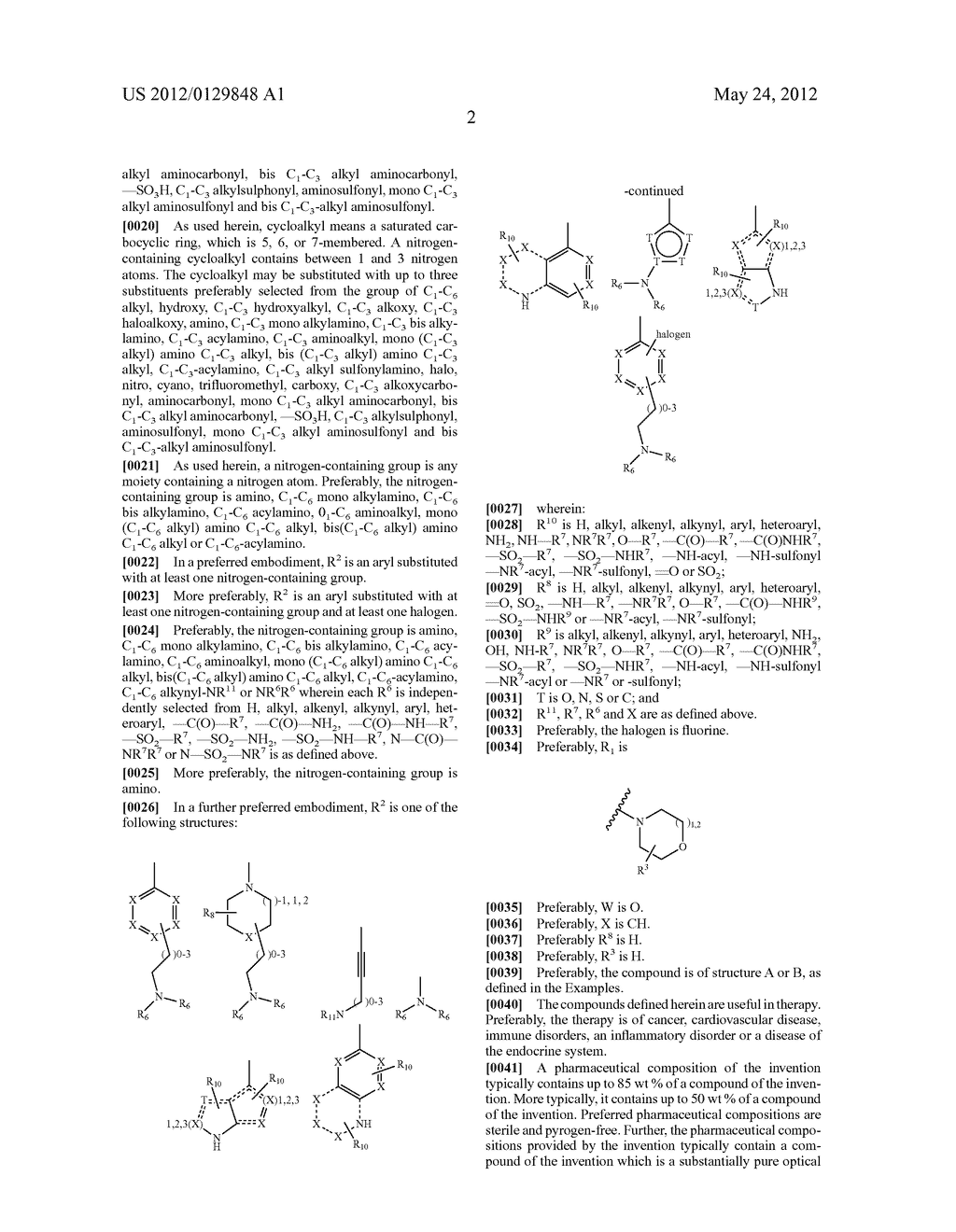 Benzo [E] [1,3] Oxazin-4-One Derivatives as Phosphoinositide 3-Kinase     Inhibitors - diagram, schematic, and image 03