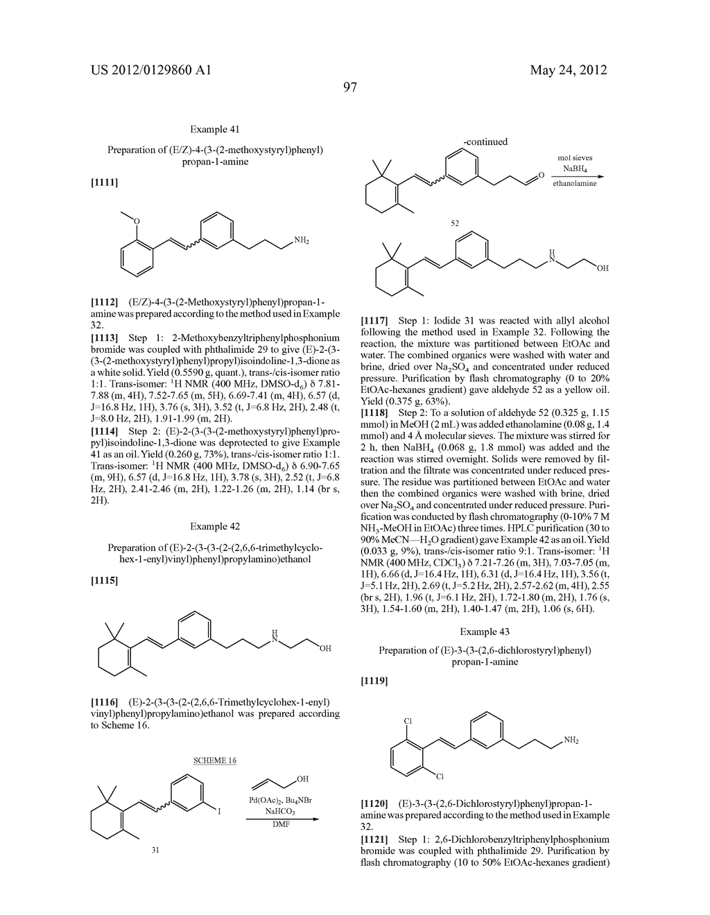 STYRENYL DERIVATIVE COMPOUNDS FOR TREATING OPHTHALMIC DISEASES AND     DISORDERS - diagram, schematic, and image 100