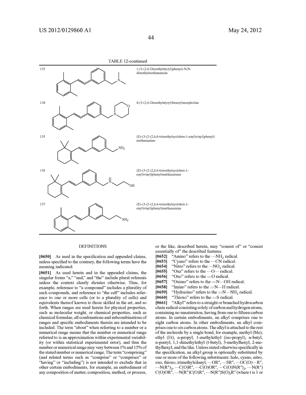 STYRENYL DERIVATIVE COMPOUNDS FOR TREATING OPHTHALMIC DISEASES AND     DISORDERS - diagram, schematic, and image 47