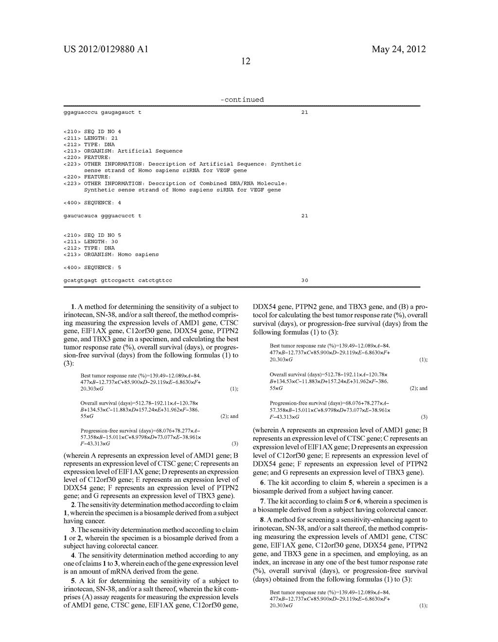 METHOD FOR DETERMINING SENSITIVITY TO IRINOTECAN AND USE THEREOF - diagram, schematic, and image 20