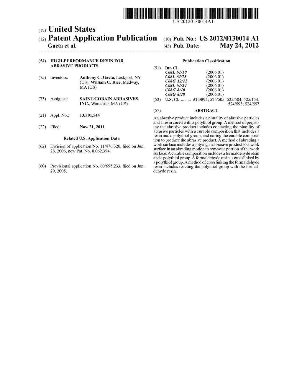 HIGH-PERFORMANCE RESIN FOR ABRASIVE PRODUCTS - diagram, schematic, and image 01