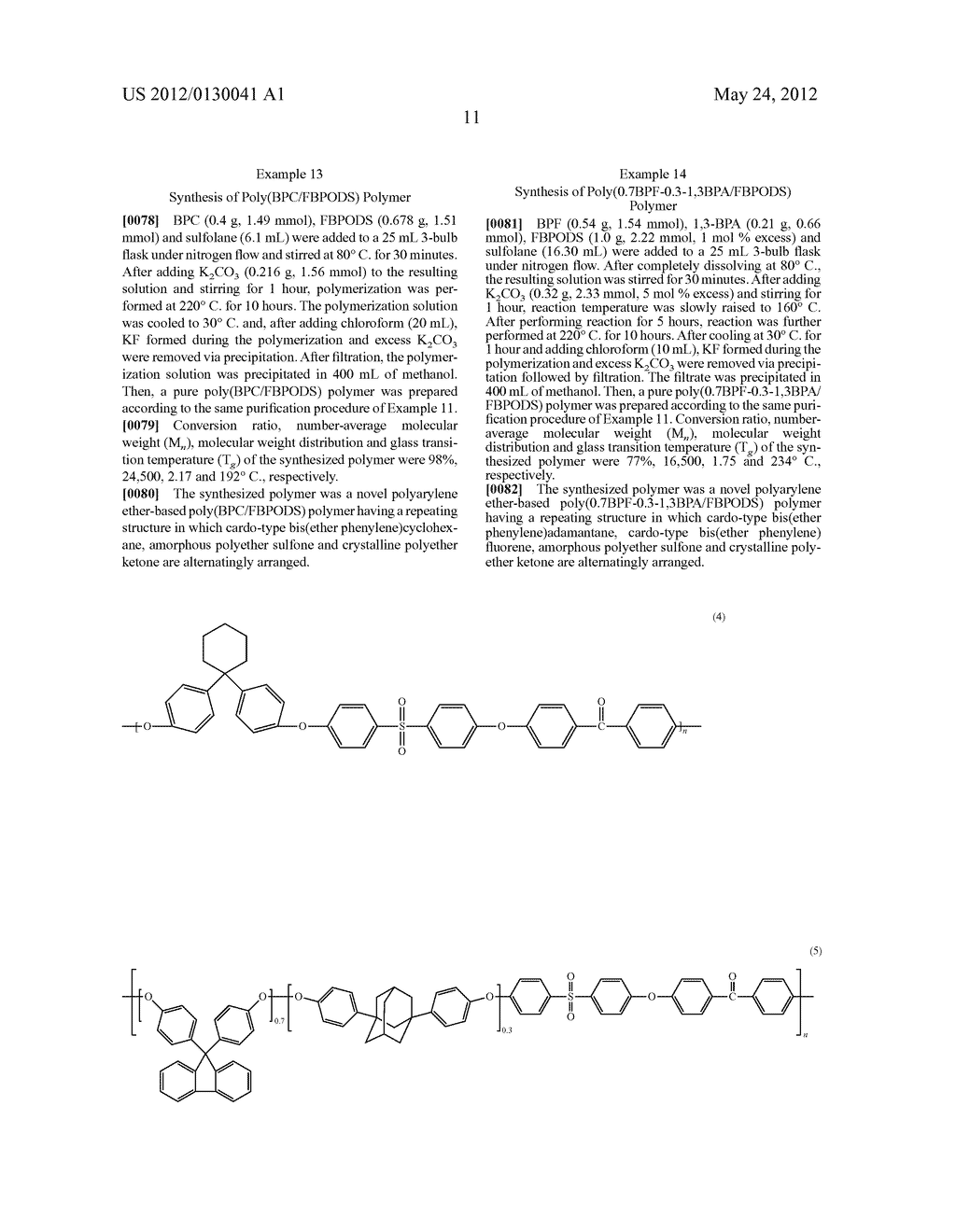 Transparent Polyarylene Ether Polymer With High Heat Resistance And Method     For Preparing The Same - diagram, schematic, and image 12