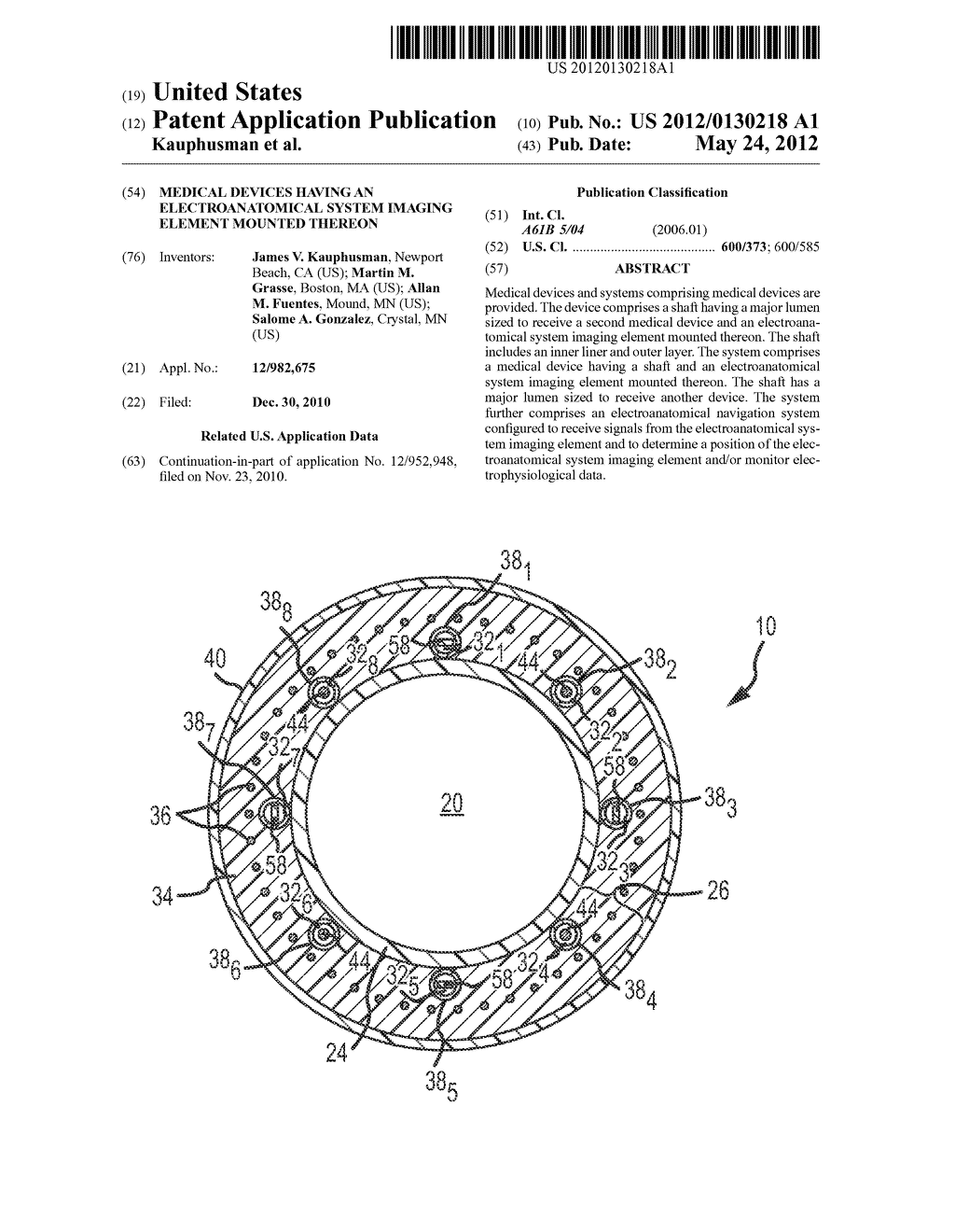 Medical devices having an electroanatomical system imaging element mounted     thereon - diagram, schematic, and image 01