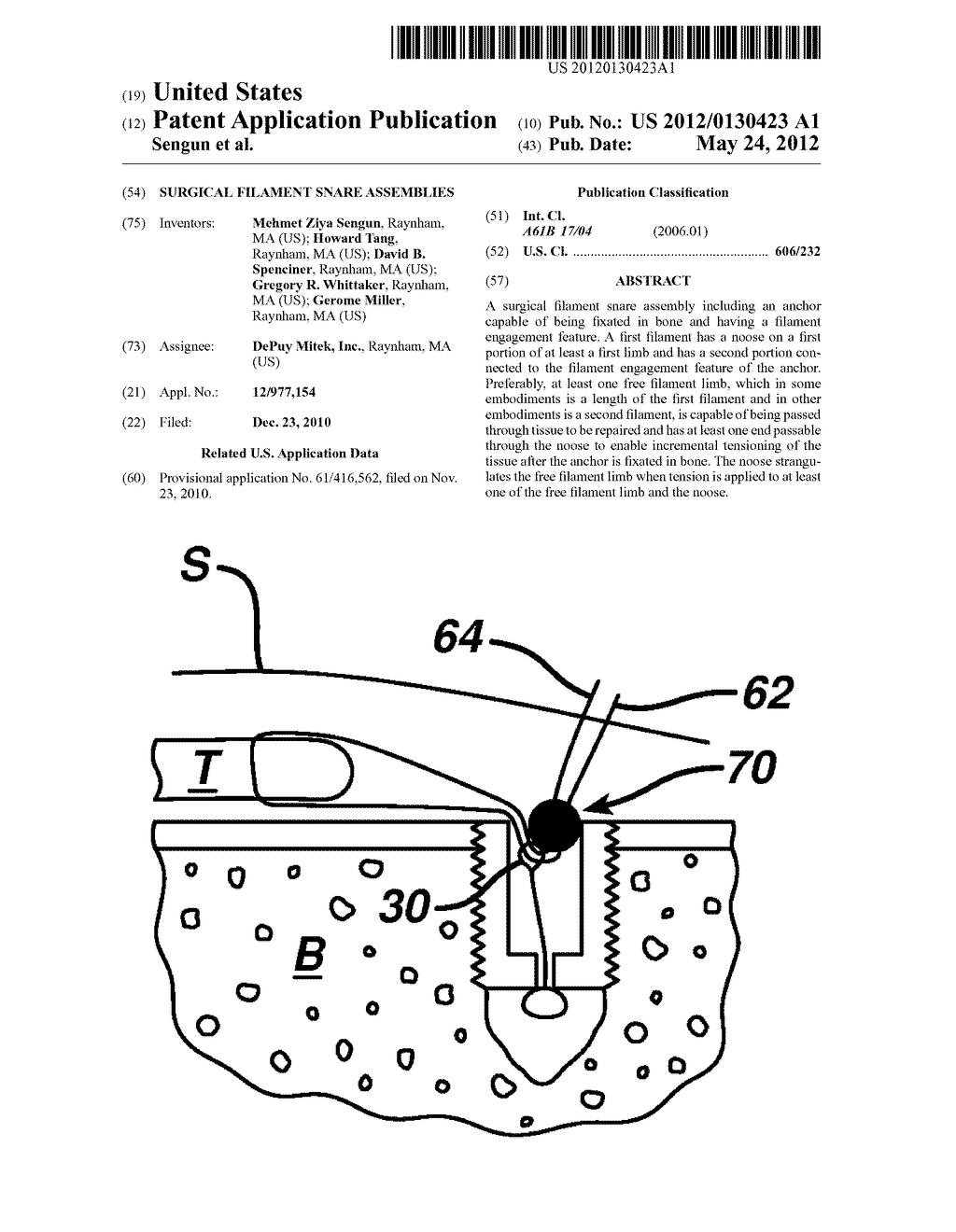 SURGICAL FILAMENT SNARE ASSEMBLIES - diagram, schematic, and image 01