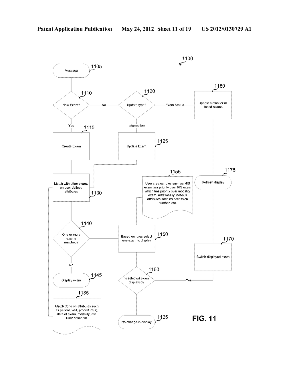 SYSTEMS AND METHODS FOR EVALUATION OF EXAM RECORD UPDATES AND RELEVANCE - diagram, schematic, and image 12