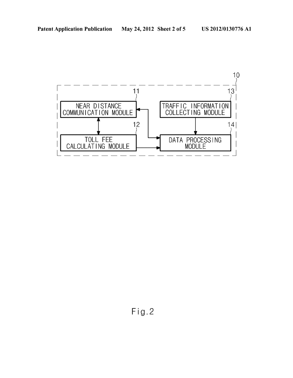 TOLL FEE INFORMATION COMMUNICATION SYSTEM, TRAFFIC INFORMATION     RECEIVING-ROUTING SYSTEM USING THE TOLL FEE INFORMATION COMMUNICATION     SYSTEM AND TRAFFIC INFORMATION RECEIVING METHOD OF THE SAME - diagram, schematic, and image 03
