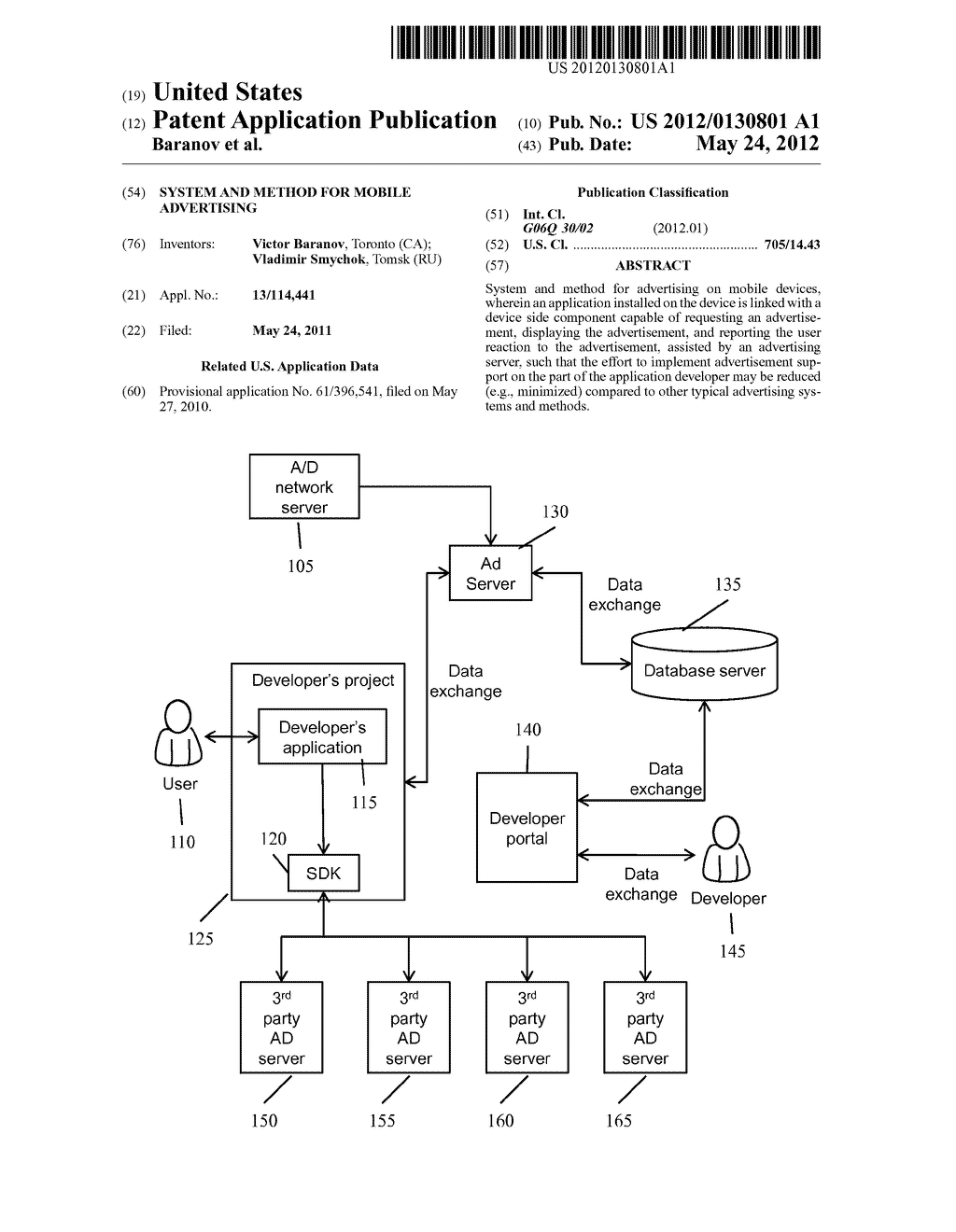 SYSTEM AND METHOD FOR MOBILE ADVERTISING - diagram, schematic, and image 01