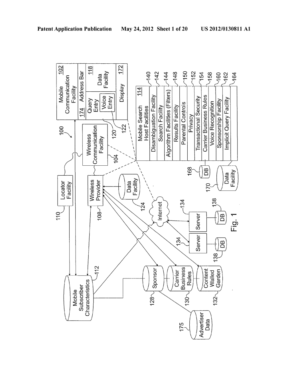 PRESENTING SPONSORED CONTENT ON A MOBILE COMMUNICATION FACILITY - diagram, schematic, and image 02