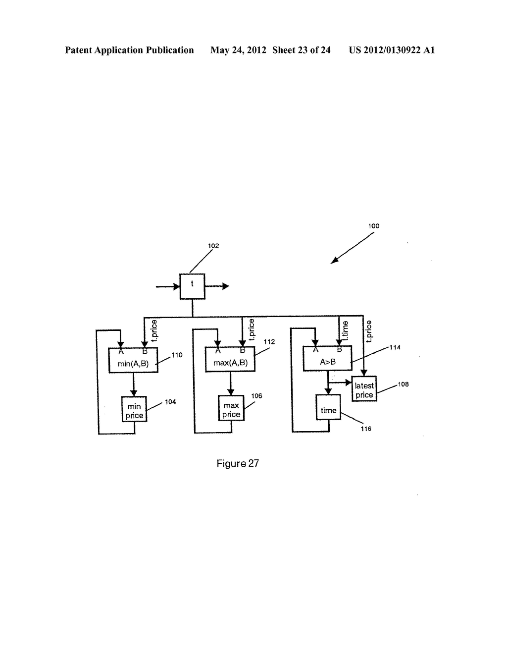 Method and Apparatus for Processing Financial Information at Hardware     Speeds Using FPGA Devices - diagram, schematic, and image 24