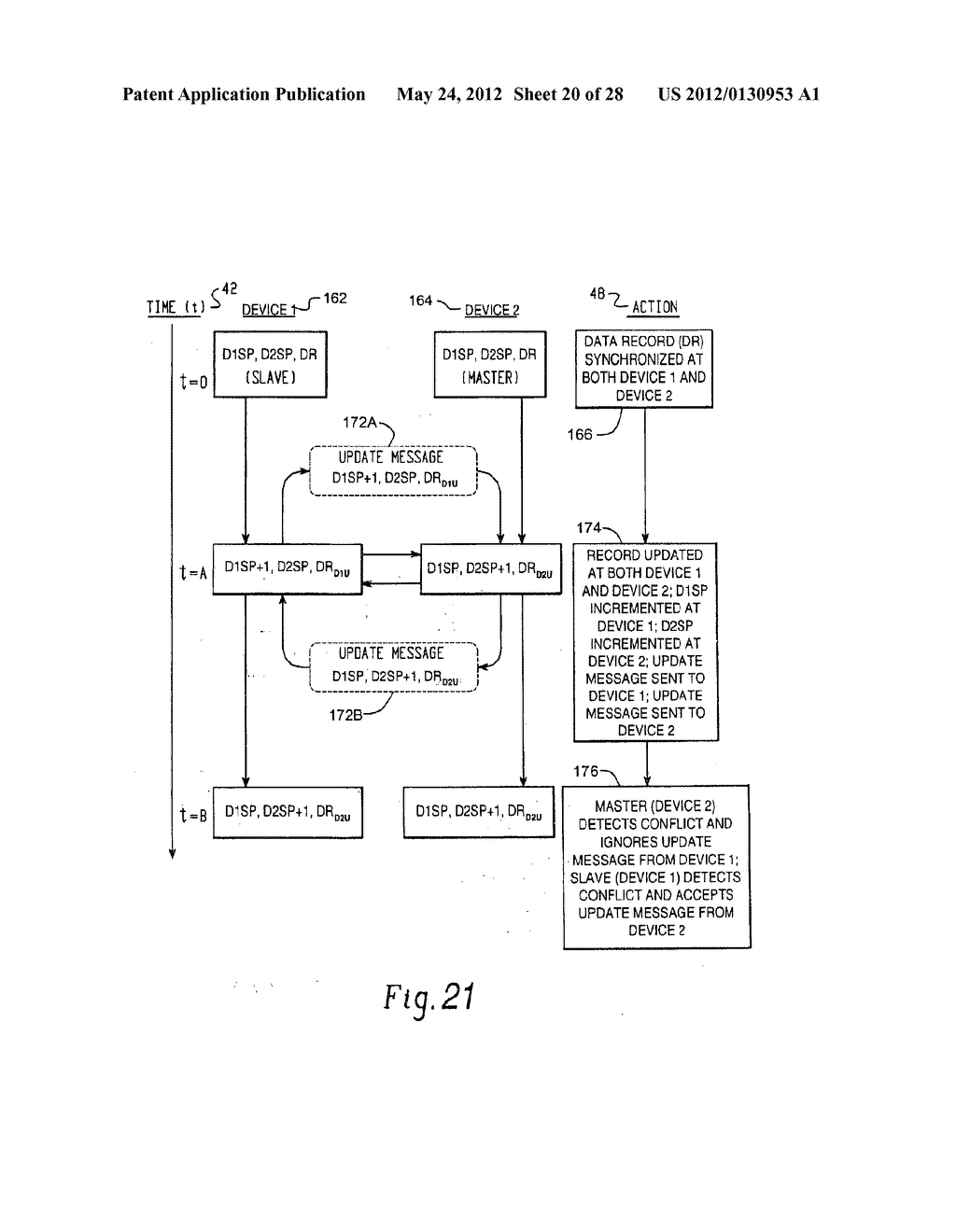 SYSTEM AND METHOD FOR SYNCHRONIZING DATA RECORDS BETWEEN MULTIPLE     DATABASES - diagram, schematic, and image 21