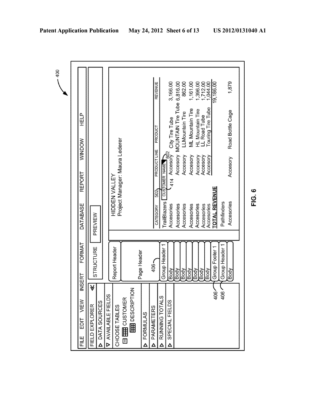 DETECTION AND DISPLAY OF SEMANTIC ERRORS IN A REPORTING TOOL - diagram, schematic, and image 07