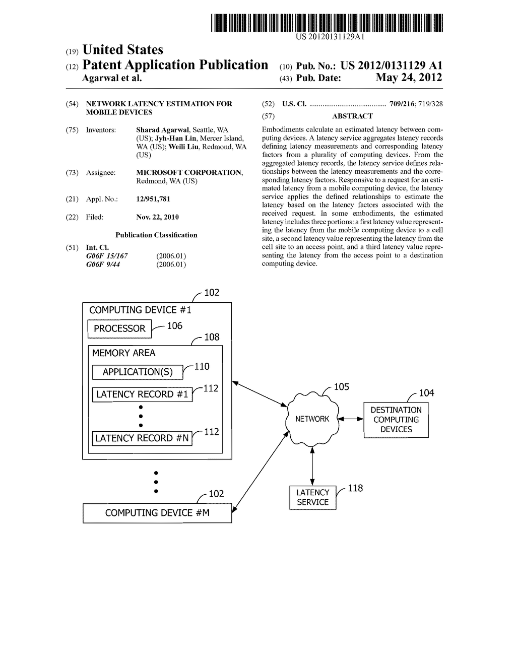 NETWORK LATENCY ESTIMATION FOR MOBILE DEVICES - diagram, schematic, and image 01