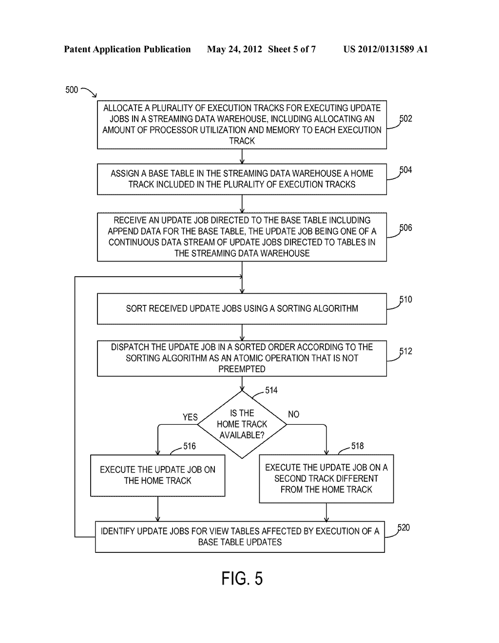 METHOD FOR SCHEDULING UPDATES IN A STREAMING DATA WAREHOUSE - diagram, schematic, and image 06