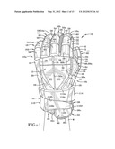 SPORTS GLOVE WITH AN ELASTICALLY JOINED PALM diagram and image