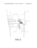 Fire resistant coverall with firearm access portal diagram and image