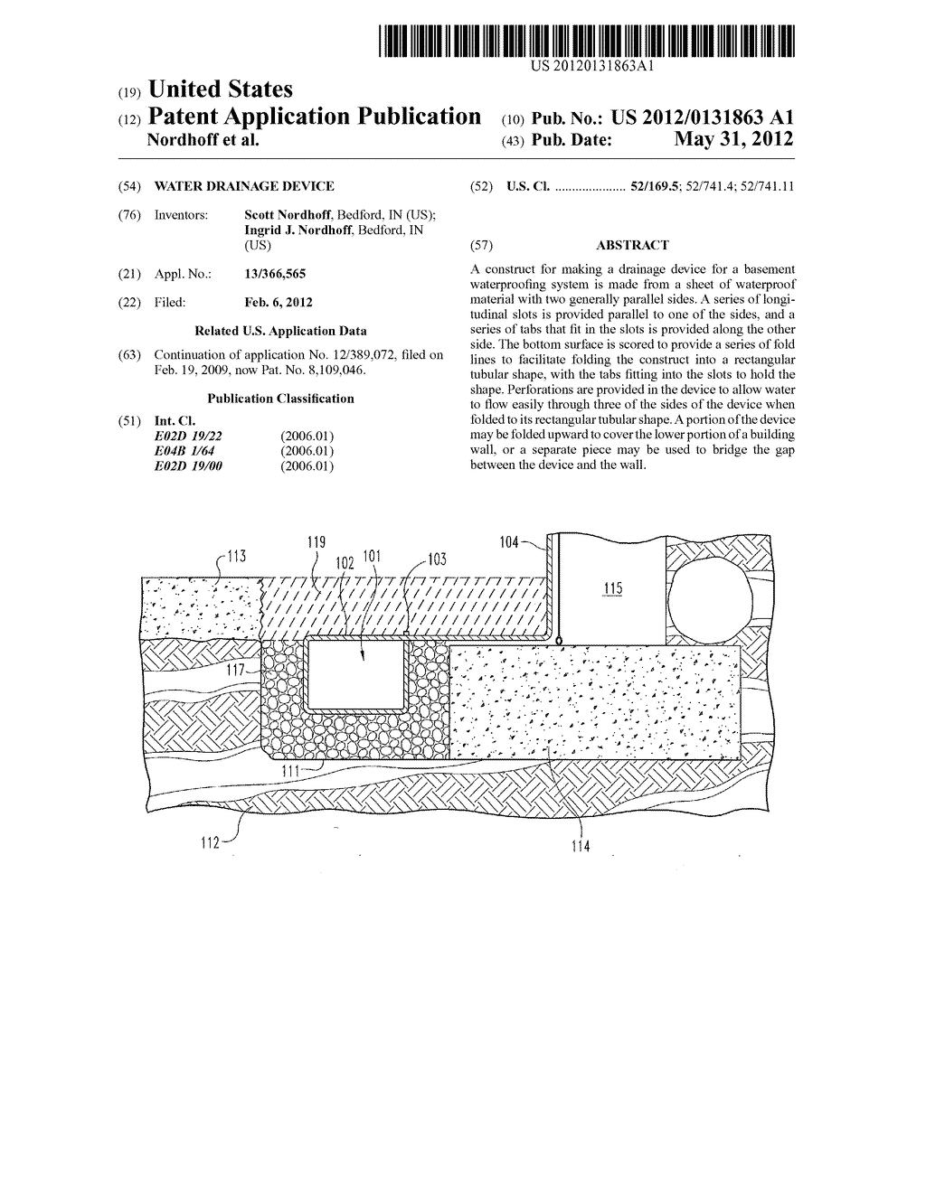 WATER DRAINAGE DEVICE - diagram, schematic, and image 01