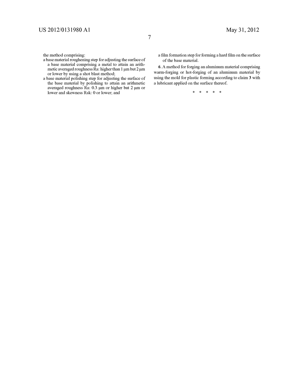 MOLD FOR PLASTIC FORMING AND A METHOD FOR PRODUCING THE SAME, AND METHOD     FOR FORGING ALUMINUM MATERIAL - diagram, schematic, and image 09