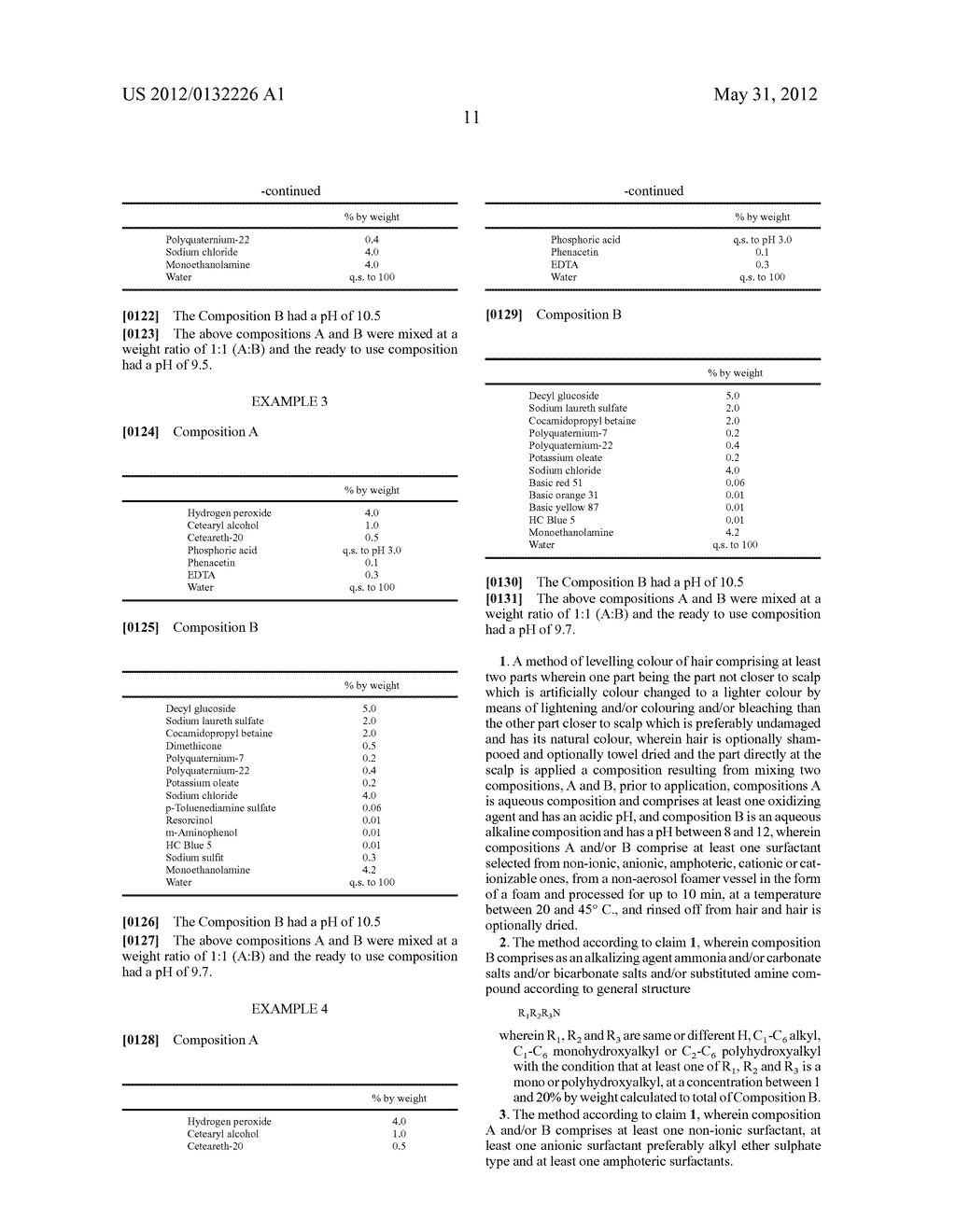 METHOD FOR LEVELLING HAIR COLOUR - diagram, schematic, and image 12