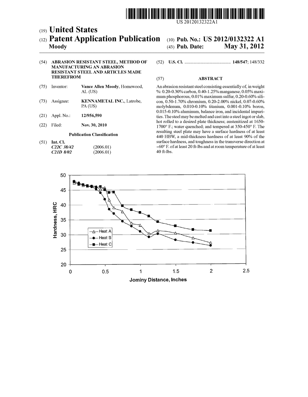 ABRASION RESISTANT STEEL, METHOD OF MANUFACTURING AN ABRASION RESISTANT     STEEL AND ARTICLES MADE THEREFROM - diagram, schematic, and image 01