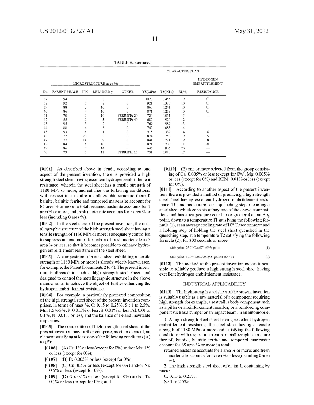 HIGH STRENGTH STEEL SHEET HAVING EXCELLENT HYDROGEN EMBRITTLEMENT     RESISTANCE - diagram, schematic, and image 13