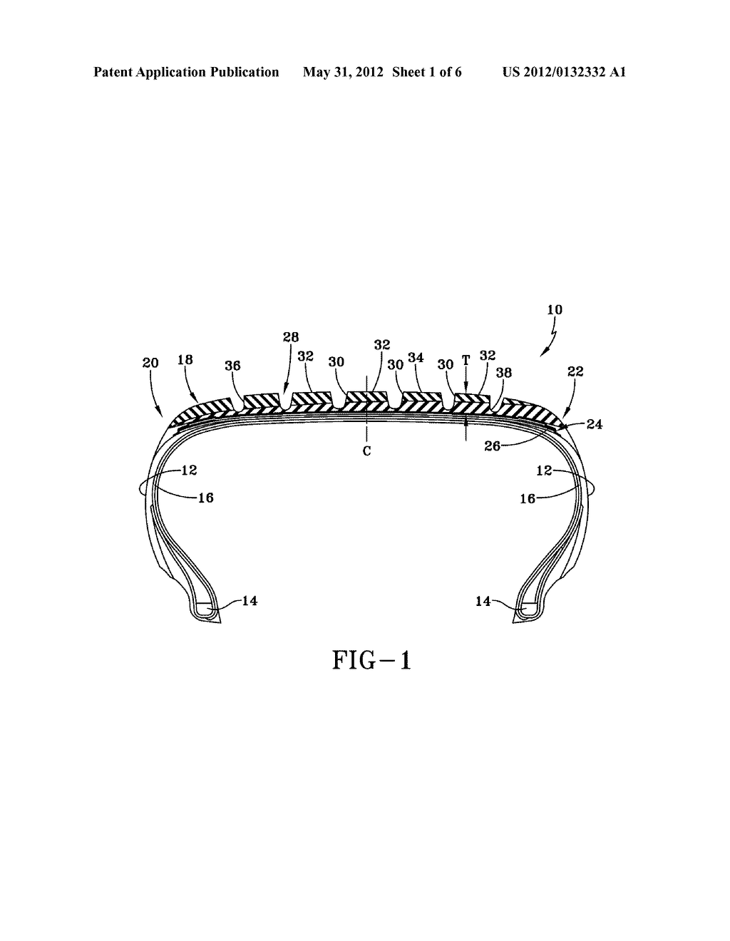 Passenger Tire Having Low Rolling Resistance With Improved Wet Traction     And Treadwear - diagram, schematic, and image 02