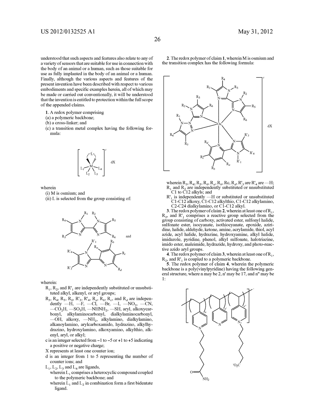 REDOX POLYMERS FOR USE IN ANALYTE MONITORING - diagram, schematic, and image 32