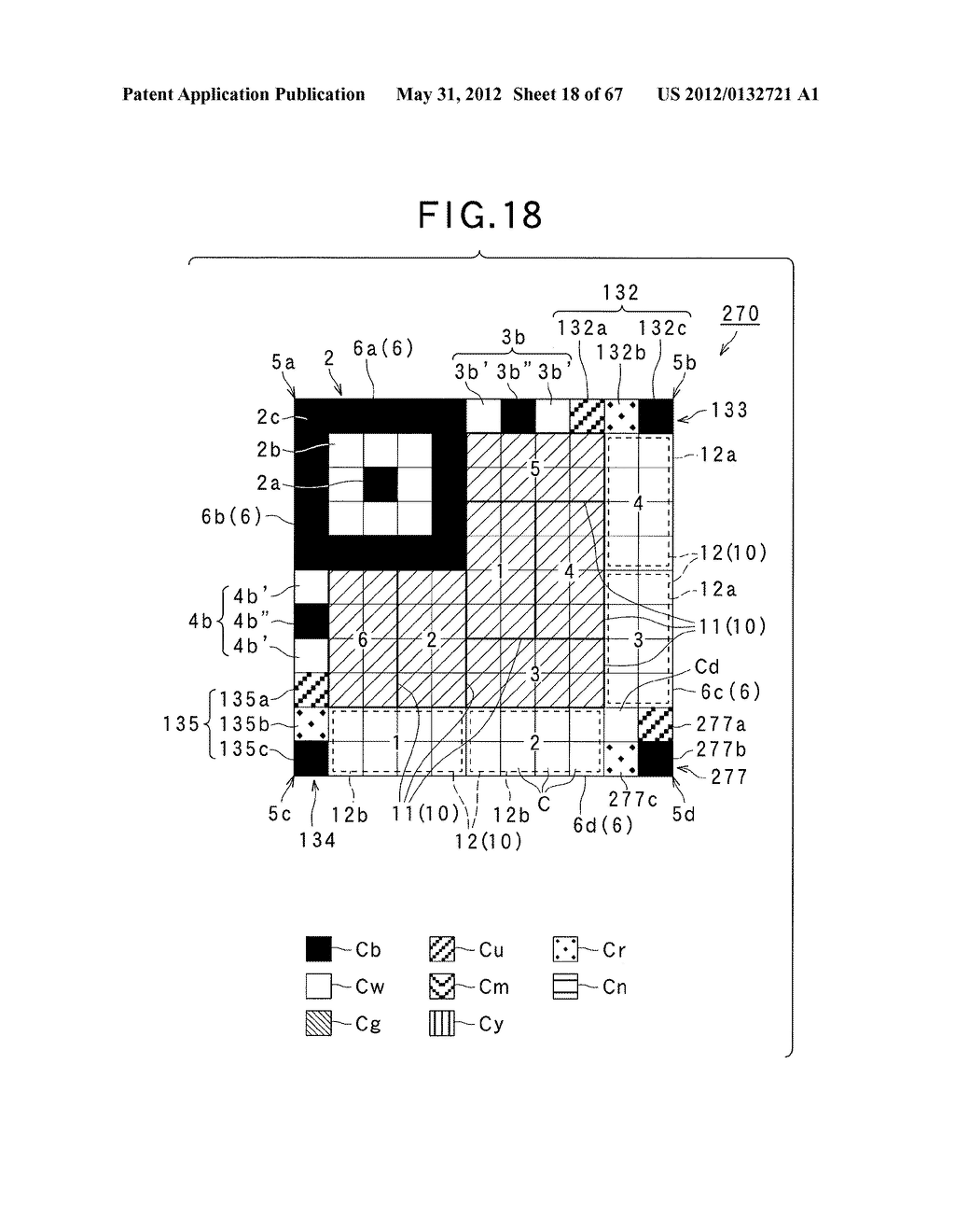 TWO-DIMENSIONAL CODE HAVING RECTANGULAR REGION PROVIDED WITH SPECIFIC     PATTERNS FOR SPECIFY CELL POSITIONS AND DISTINCTION FROM BACKGROUND - diagram, schematic, and image 19