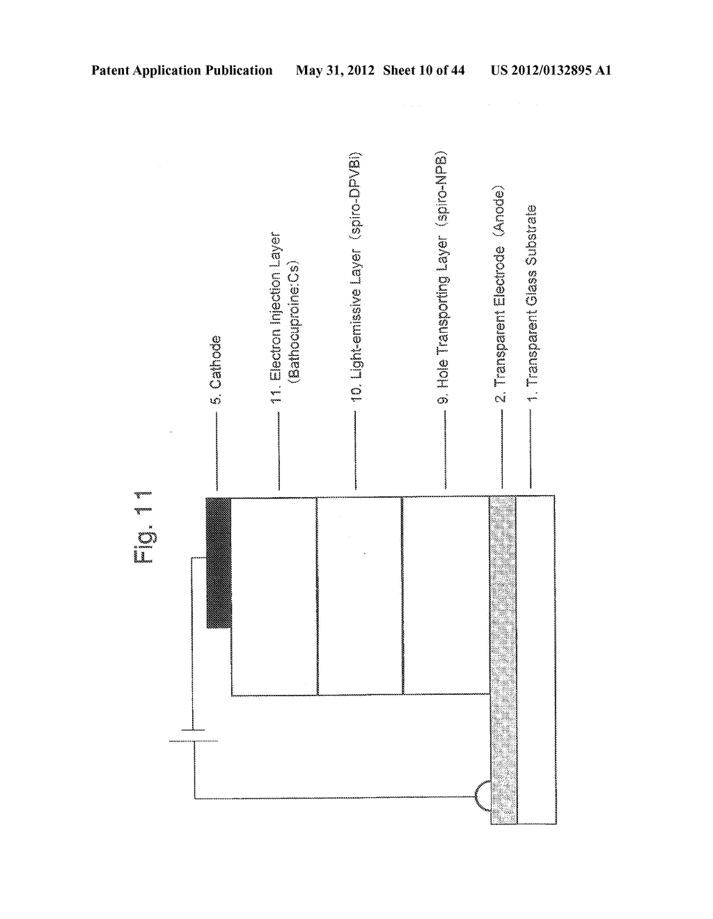 ORGANIC ELECTROLUMINESCENT DEVICE - diagram, schematic, and image 11