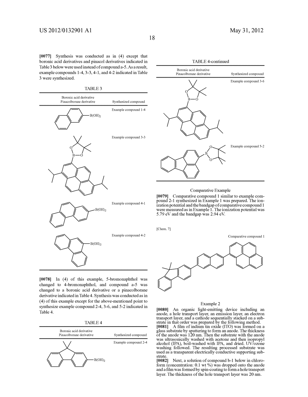 PYRENE DERIVATIVE AND ORGANIC LIGHT-EMITTING DEVICE USING THE SAME - diagram, schematic, and image 20