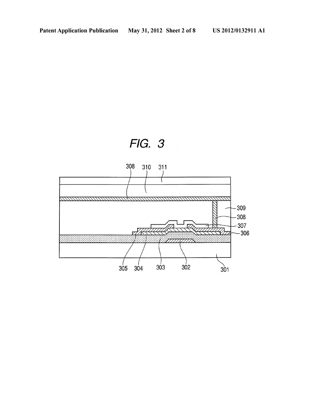 THIN FILM TRANSISTOR HAVING A TWO-LAYER SEMICONDUCTOR, MANUFACTURING     METHOD THEREFOR, AND DISPLAY APPARATUS USING THE SAME - diagram, schematic, and image 03