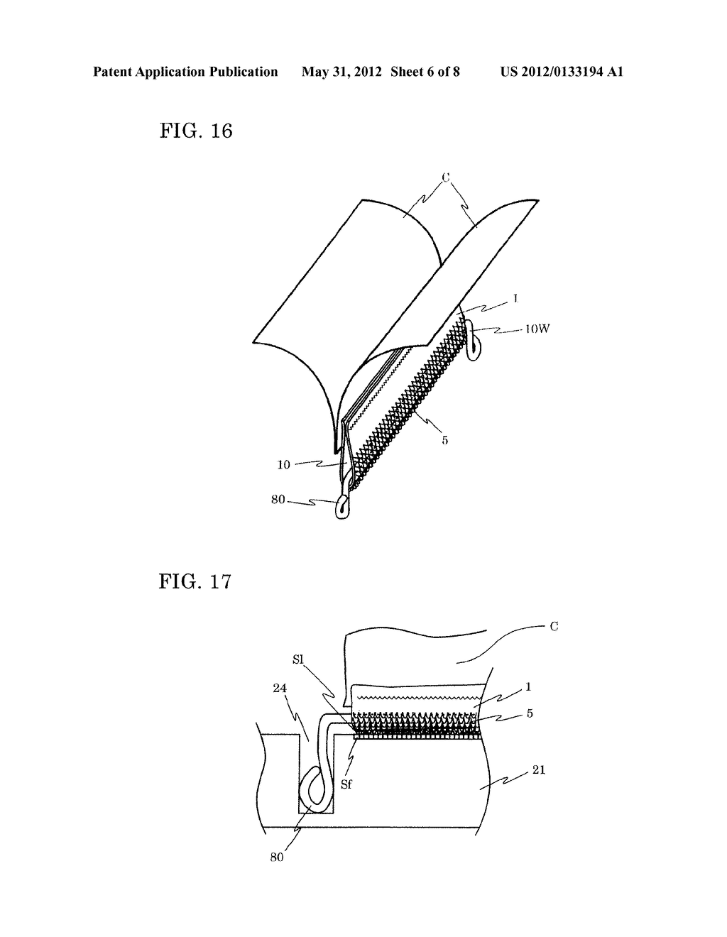 LOCKING CONNECTION MEMBER OF COVERING MATERIAL AND METHOD OF MANUFACTURING     COVERED CUSHION FORMED BODY - diagram, schematic, and image 07