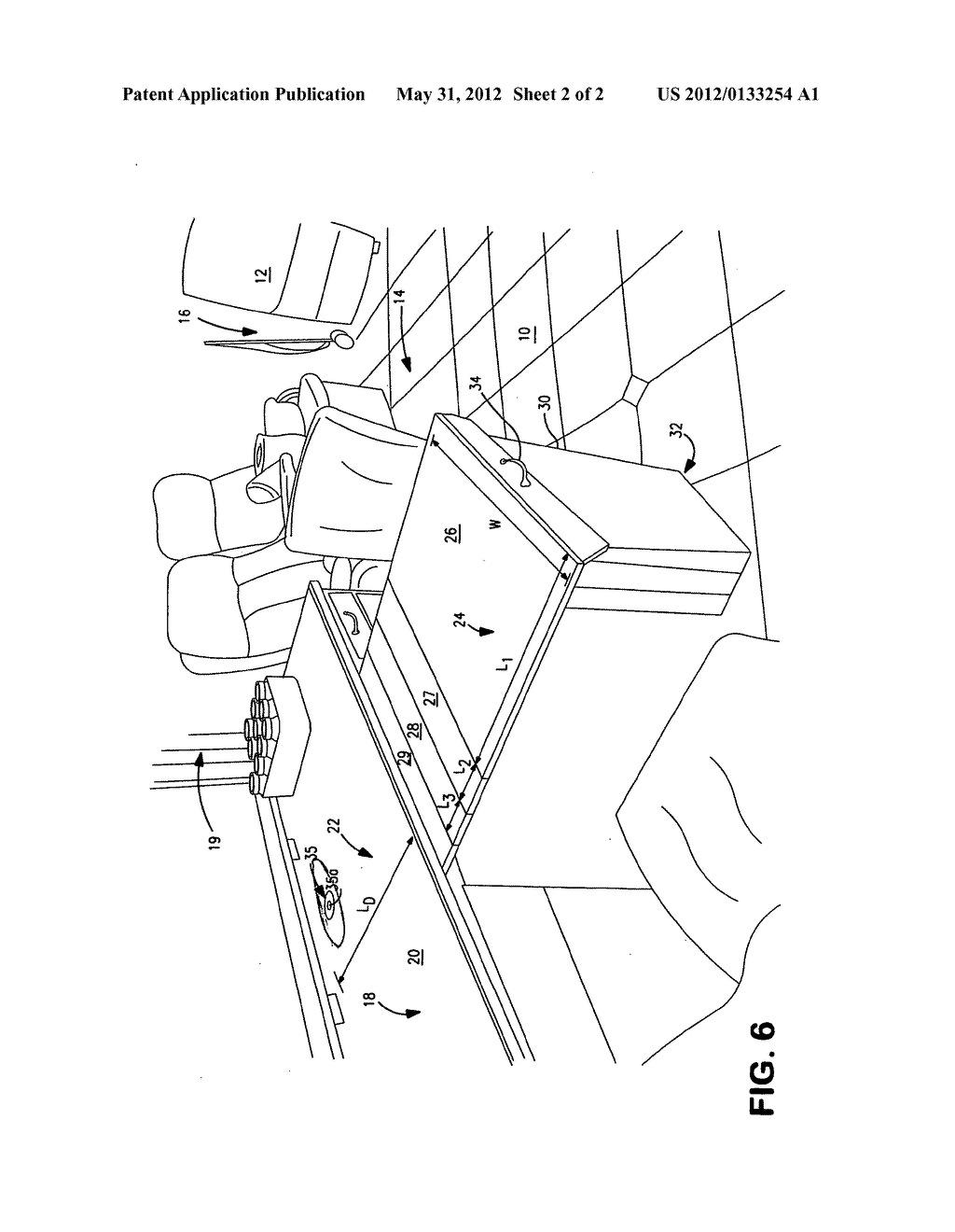 Expandable table arrangement and the like, especially suited for use in     recreational vehicles - diagram, schematic, and image 03