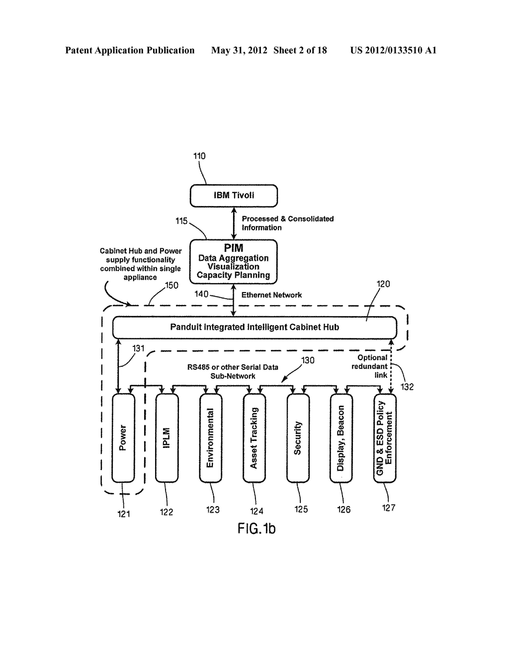 PHYSICAL INFRASTRUCTURE MANAGEMENT SYSTEM HAVING AN INTEGRATED CABINET - diagram, schematic, and image 03