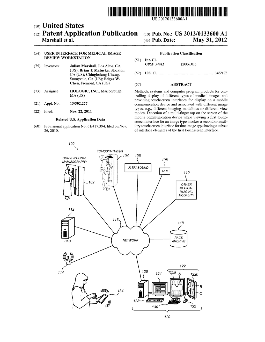 USER INTERFACE FOR MEDICAL IMAGE REVIEW WORKSTATION - diagram, schematic, and image 01