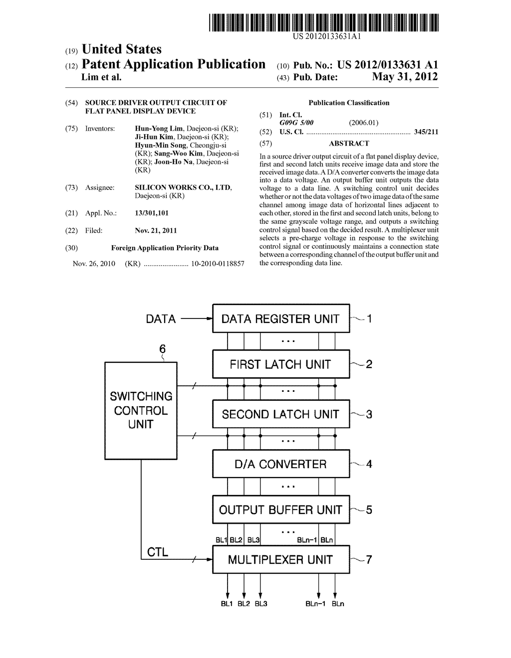 SOURCE DRIVER OUTPUT CIRCUIT OF FLAT PANEL DISPLAY DEVICE - diagram, schematic, and image 01