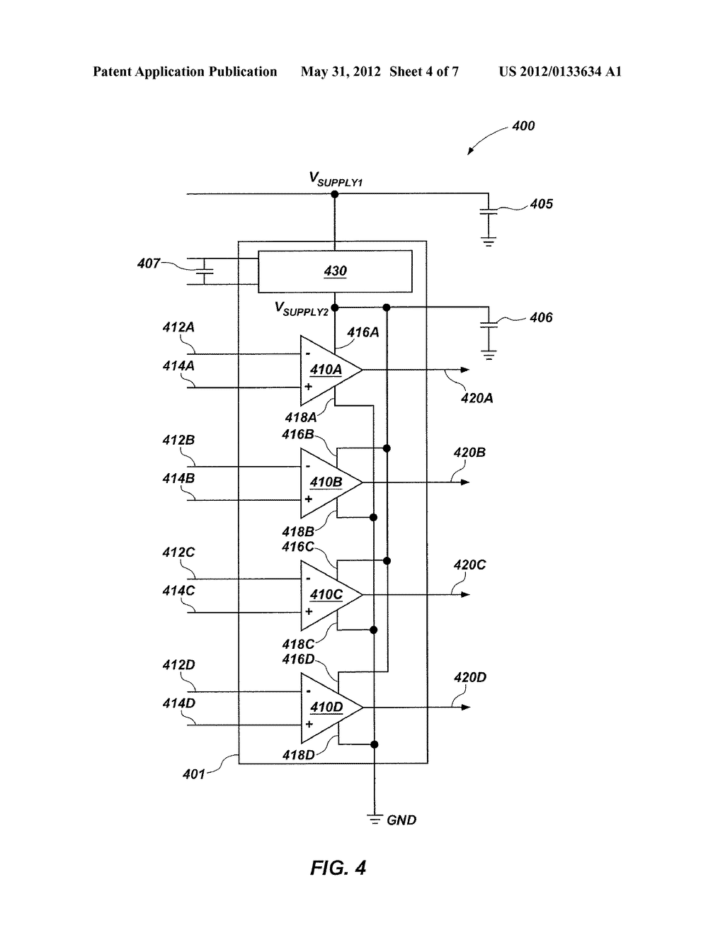 APPARATUS, SYSTEM, AND METHOD FOR GENERATING A LOW POWER SIGNAL WITH AN     OPERATIONAL AMPLIFIER - diagram, schematic, and image 05