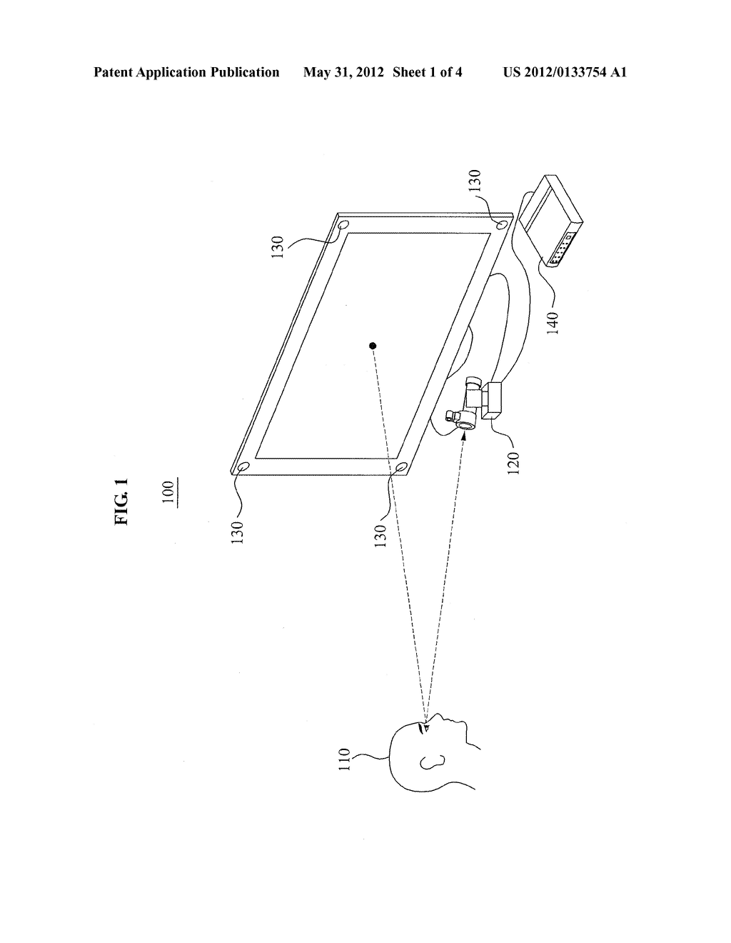 GAZE TRACKING SYSTEM AND METHOD FOR CONTROLLING INTERNET PROTOCOL TV AT A     DISTANCE - diagram, schematic, and image 02