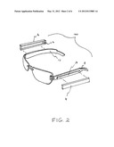 Replaceable decorative panel system for eyeglass frame diagram and image