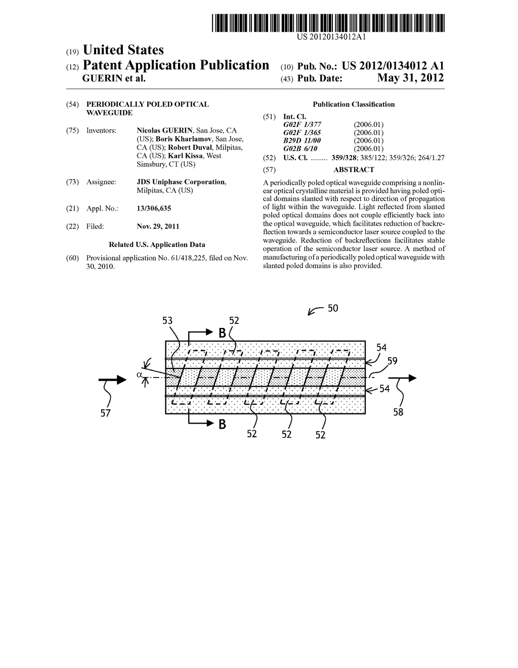 PERIODICALLY POLED OPTICAL WAVEGUIDE - diagram, schematic, and image 01