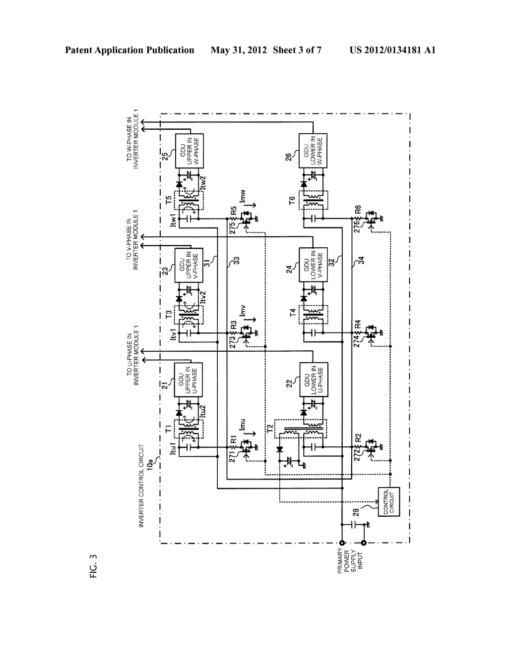 GATE DRIVING POWER SUPPLY SYSTEM AND INVERTER CONTROL CIRCUIT - diagram, schematic, and image 04