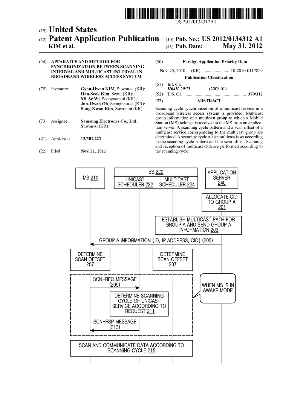 APPARATUS AND METHOD FOR SYNCHRONIZATION BETWEEN SCANNING INTERVAL AND     MULTICAST INTERVAL IN BROADBAND WIRELESS ACCESS SYSTEM - diagram, schematic, and image 01