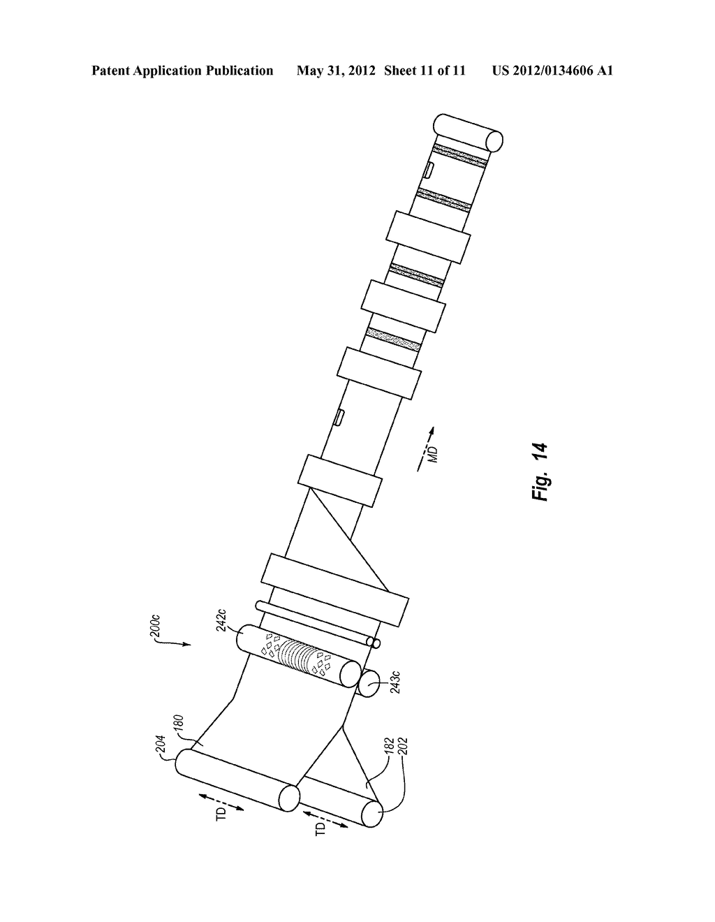 Non-Continuously Laminated Multi-Layered Bags With Ribbed Patterns And     Methods of Forming The Same - diagram, schematic, and image 12