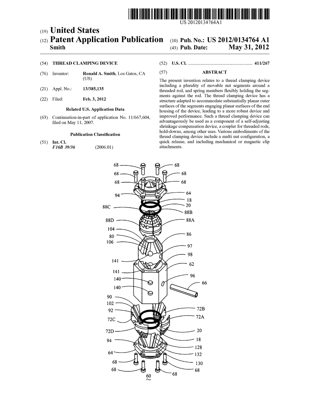 Thread clamping device - diagram, schematic, and image 01