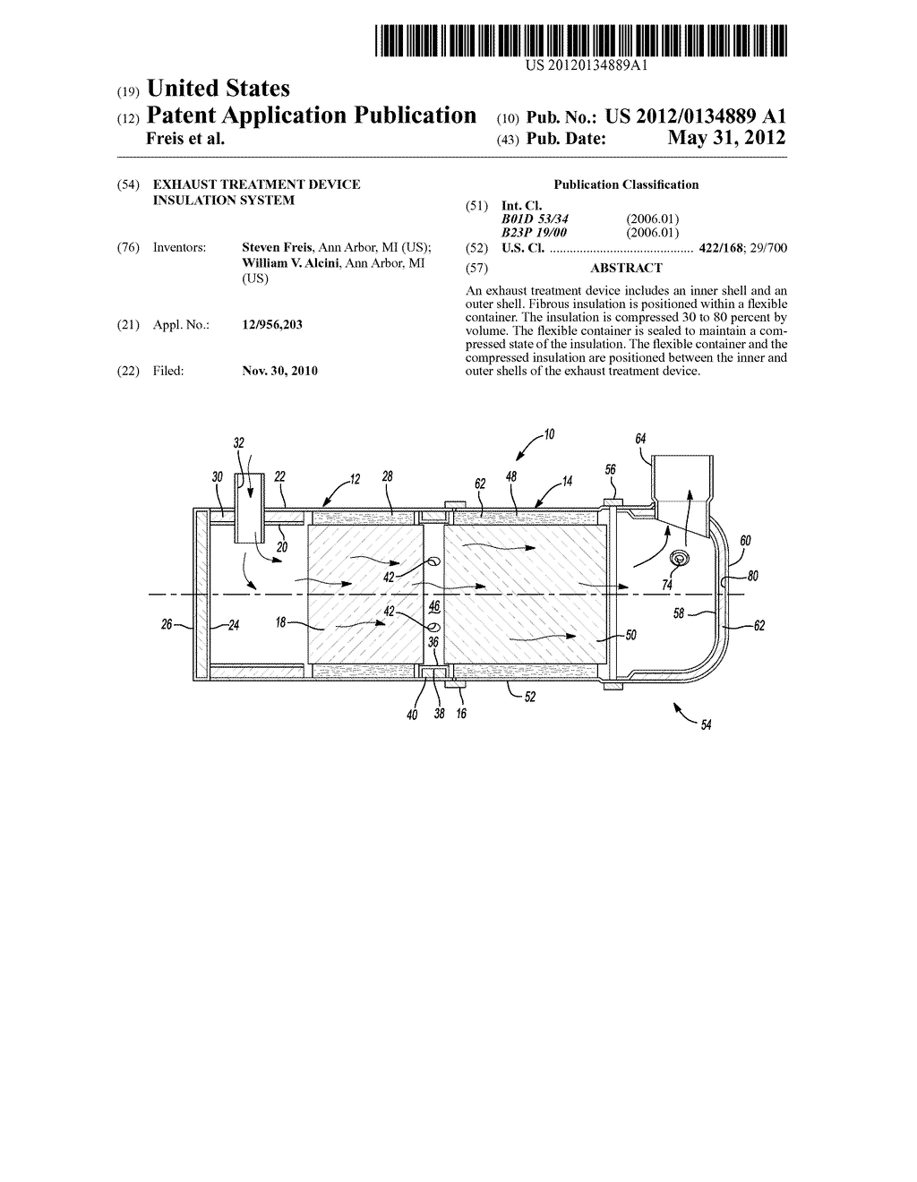 Exhaust Treatment Device Insulation System - diagram, schematic, and image 01