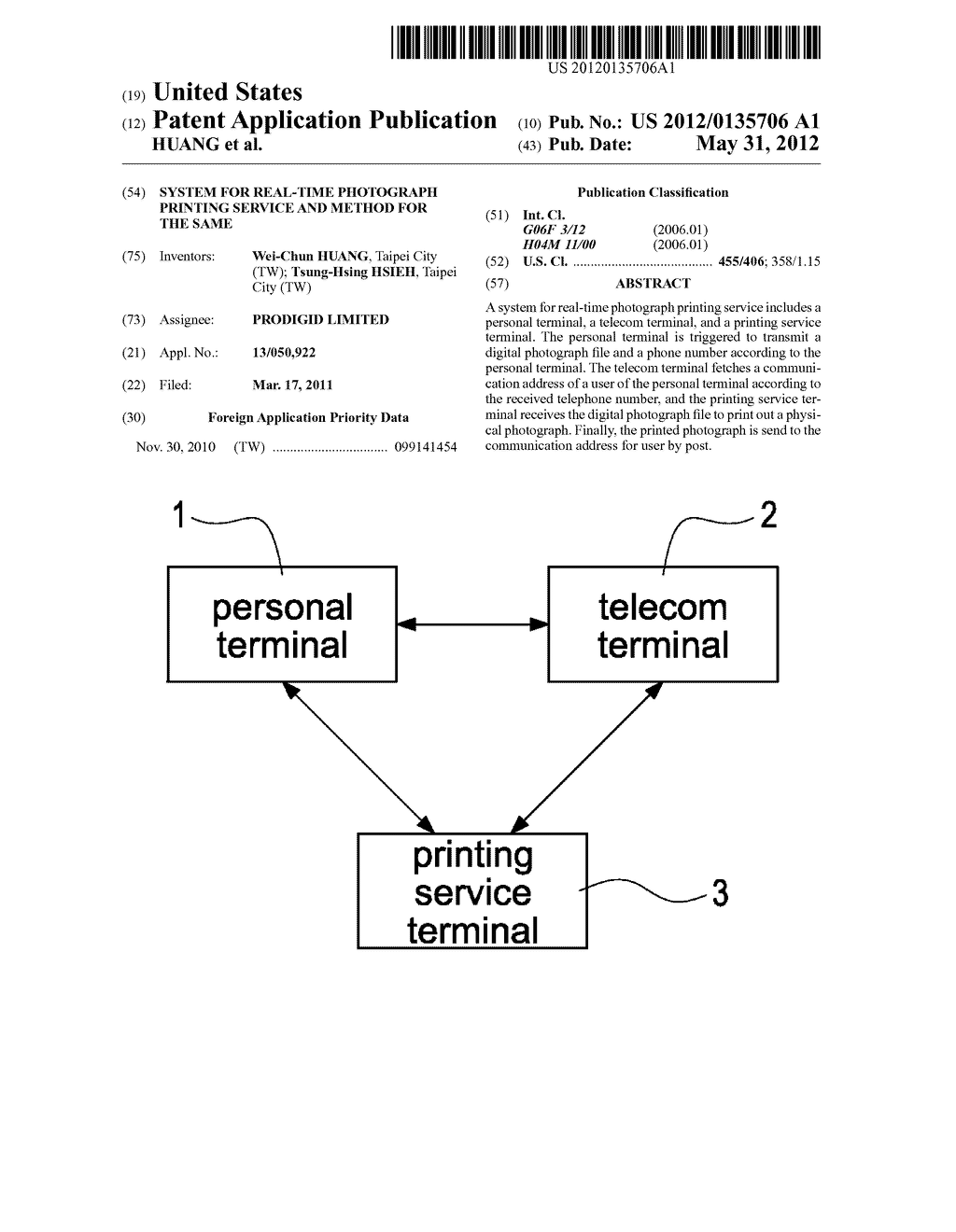 SYSTEM FOR REAL-TIME PHOTOGRAPH PRINTING SERVICE AND METHOD FOR THE SAME - diagram, schematic, and image 01