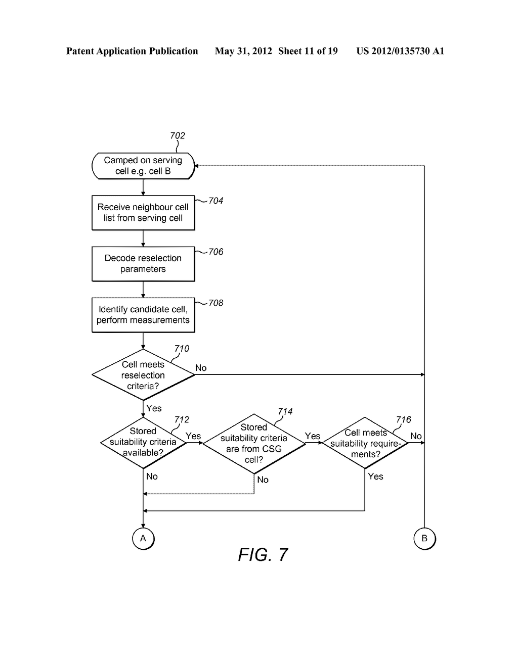 CELL RE-SELECTION IN A CELLULAR TELECOMMUNICATIONS NETWORK - diagram, schematic, and image 12