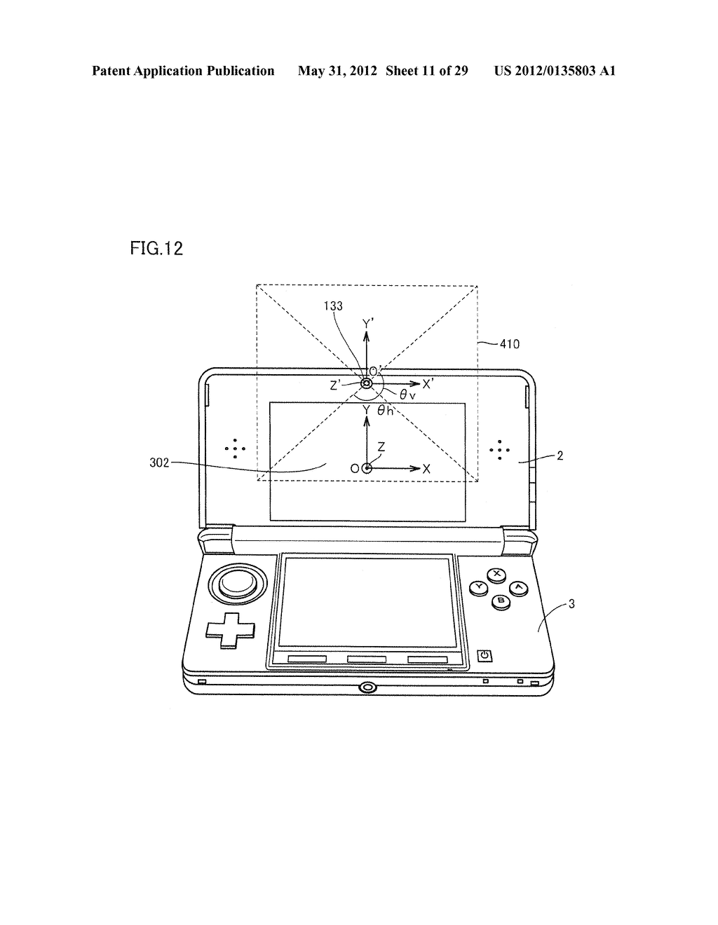 GAME DEVICE UTILIZING STEREOSCOPIC DISPLAY, METHOD OF PROVIDING GAME,     RECORDING MEDIUM STORING GAME PROGRAM, AND GAME SYSTEM - diagram, schematic, and image 12