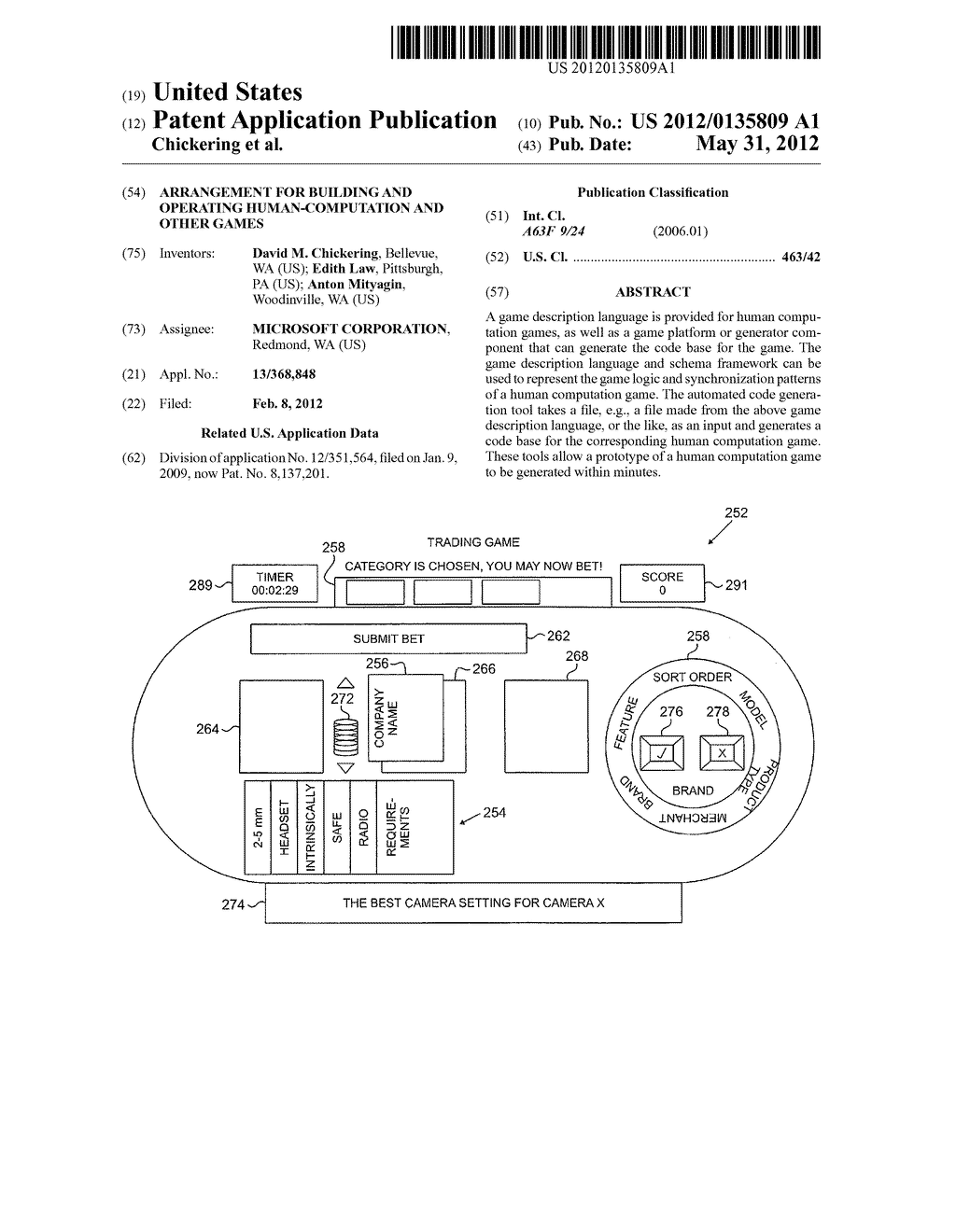 ARRANGEMENT FOR BUILDING AND OPERATING HUMAN-COMPUTATION AND OTHER GAMES - diagram, schematic, and image 01